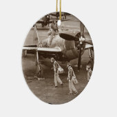 Kampfpilotenausbildung auf P-47-Donnerbolzen Keramik Ornament (Rechts)