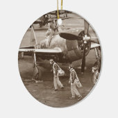 Kampfpilotenausbildung auf P-47-Donnerbolzen Keramik Ornament (Links)