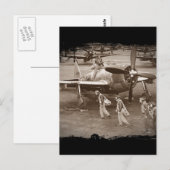 Kampfpilotenausbildung auf P-47-Donnerbolzen Postkarte (Vorne/Hinten)
