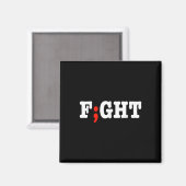 Kampfprojekt Semikolon Depression Angst Bewusstsei Magnet (Vorderseite/Rückseite)