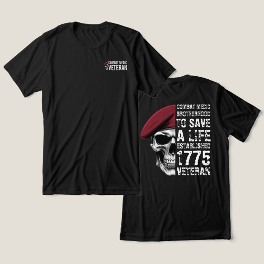 Kampfsanitäter-Bruderschaft Veteran Tri-Blend Shirt (Design vorne & hinten)