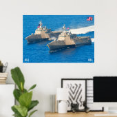 KAMPFSCHIFF - LCS-4 POSTER (Heimbüro)