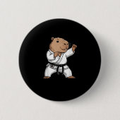 Kampfsport Capybara Lustig Karate Taekwondo Jiu J Button (Vorderseite)