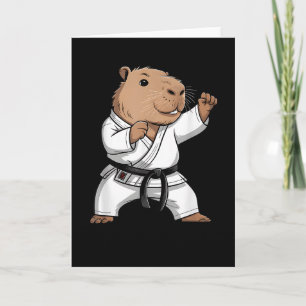 Kampfsport Capybara Lustig Karate Taekwondo Jiu J Karte