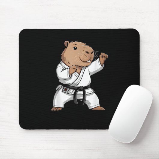 Kampfsport Capybara Lustig Karate Taekwondo Jiu J Mousepad (Mit Mouse)