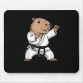 Kampfsport Capybara Lustig Karate Taekwondo Jiu J Mousepad (Vorne)
