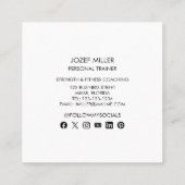 Kampfsport Fitness Personal Trainer Quadratische Visitenkarte (Rückseite)