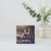 Kampfsport Fitness Personal Trainer Quadratische Visitenkarte (Stehend Vorderseite)