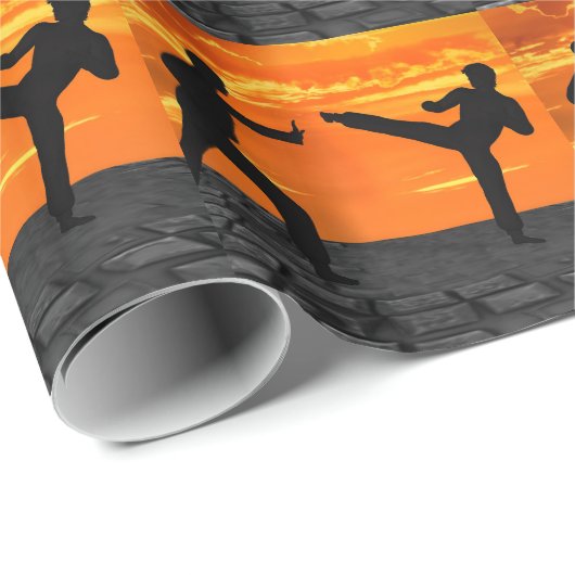 Kampfsport-Geschenk Geschenkpapier (Rolleneckpunkt)