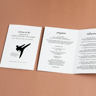 Kampfsport-Gürtelzeremonie-Programm Flyer