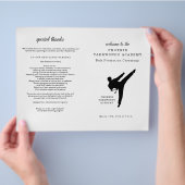 Kampfsport-Gürtelzeremonie-Programm Flyer (Hand)