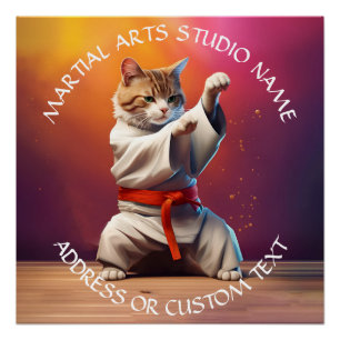 Kampfsport Jiu-Jitsu Karate Taekwondo Studio  Poster