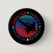 Kampfsport - Karate-Kernwerte Button (Vorderseite)