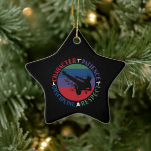 Kampfsport - Karate-Kernwerte Keramik Ornament