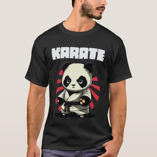 Kampfsport Karate Panda T-Shirt (Vorderseite)