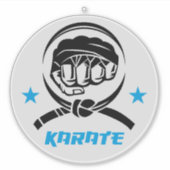 Kampfsport Karate Schwarzgurt Aufkleber (Vorderseite)