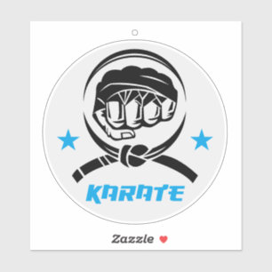Kampfsport Karate Schwarzgurt Aufkleber