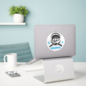 Kampfsport Karate Schwarzgurt Aufkleber (Laptop auf Schreibtisch)