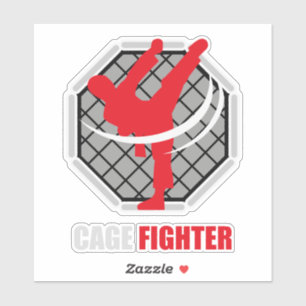 Kampfsport MMA Knockout Aufkleber