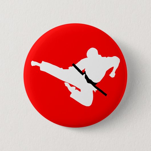 Kampfsport-Silhouette Button (Vorderseite)