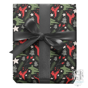 Kampfsport-Weihnachts-Geschenkpapier Geschenkpapier