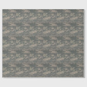 Kampfstiefel ACU - Muster für militärische Auseina Geschenkpapier (Flach)