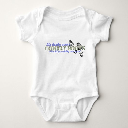 Kampfstiefel (Junge) Baby Strampler (Vorderseite)