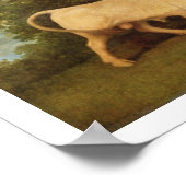 Kampfstiere, 1786 (Öl auf Tafel) Poster (Ecke)