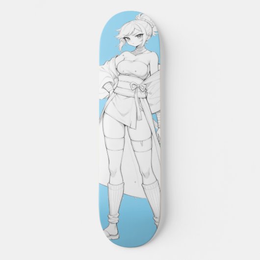 Kampfstil Anime Mädchen Skateboard Deck (Vorderseite)