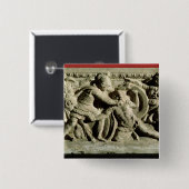 Kampfszene von einer cinerary Urne, Etruscan Button (Vorne & Hinten)