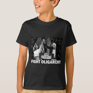 Kämpft gegen die Oligarchie Bernie Sanders und AOC T-Shirt