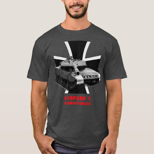 Kampftank Leopard 2 Bundeswehr Kampfpanzer T-Shirt (Vorderseite)