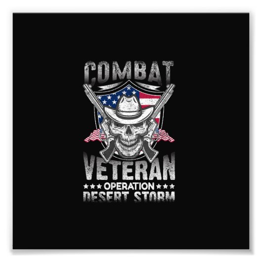 Kampfveteran Wüstensturm Fotodruck (Vorne)
