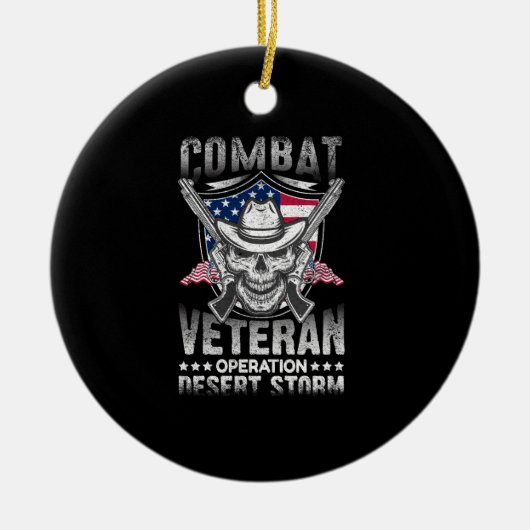 Kampfveteran Wüstensturm Keramik Ornament (Vorne)