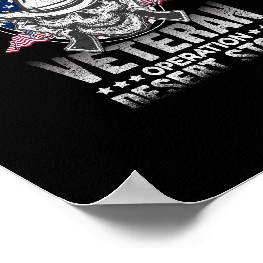 Kampfveteran Wüstensturm Poster (Ecke)