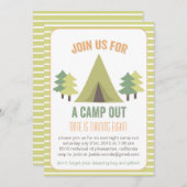 Kampieren Sie heraus. Geburtstags-Einladung Einladung (Vorne/Hinten)