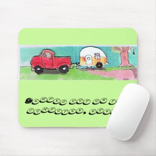 Kampierte heraus Mausunterlage Mousepad (Mit Mouse)