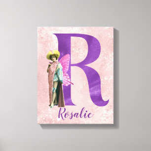 Kampioletter R mit lila Schimmer illustriert Leinwanddruck