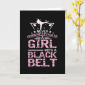 Kampsport Girl Black Belt Karte (Gelbe Blume)