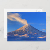Kamtschatka aktiver Klyuchewskoy-Vulkan bei Sonnen Postkarte (Vorne/Hinten)