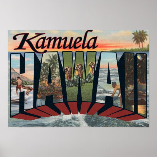 Kamuela, Hawaii - Große Briefszenen Poster (Vorne)