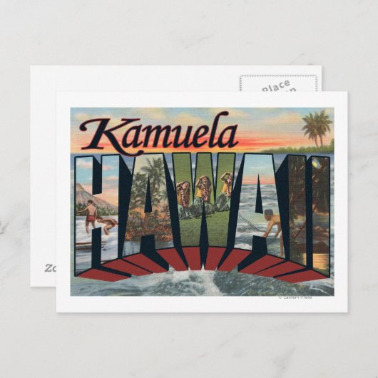 Kamuela, Hawaii - Große Briefszenen Postkarte (Vorne/Hinten)