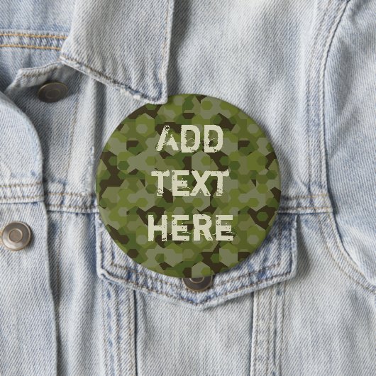 Kamuflage-geometrisches Hexagon Button (Beispiel)