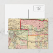 Kan, Neb, Colo Map von Mitchell Postkarte (Vorne/Hinten)