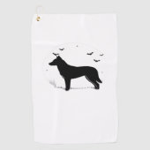 Kanaan Dog - Halloween Moon Silhouette Classic T-S Golfhandtuch (Vorderseite)