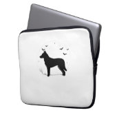 Kanaan Dog - Halloween Moon Silhouette Classic T-S Laptopschutzhülle (Vorderseite Links)