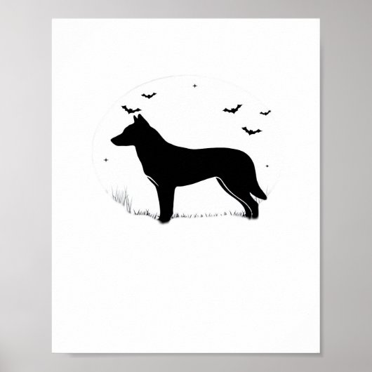 Kanaan Dog - Halloween Moon Silhouette Classic T-S Poster (Vorne)