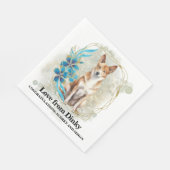 Kanaan Hund Hochzeit Napkins mit Foto Serviette (Ecke)