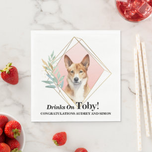 Kanaan Hund Hochzeit Napkins mit Foto Serviette