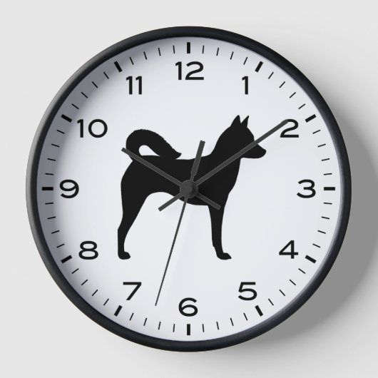 Kanaan Hunde Silhouette mit Nummern und Minuten Uhr (Vorderseite)